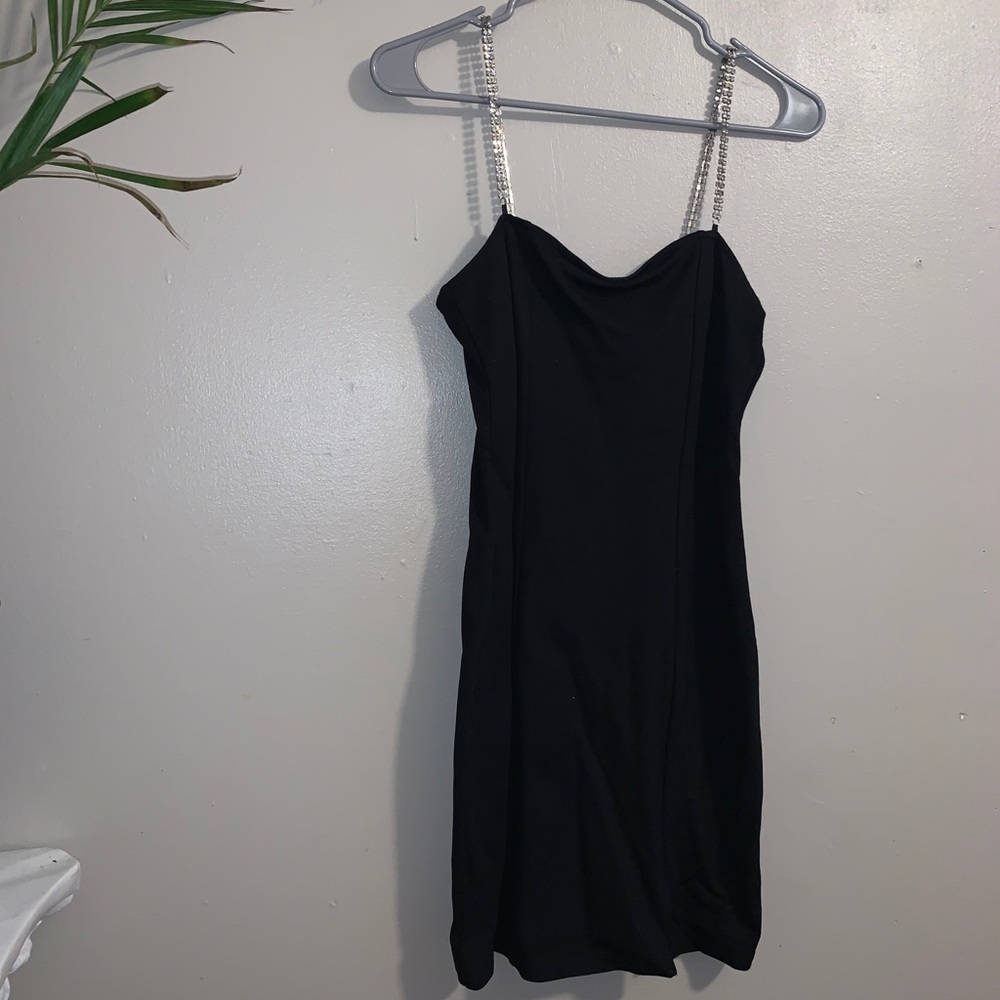 Little Black Dress with Studded Straps